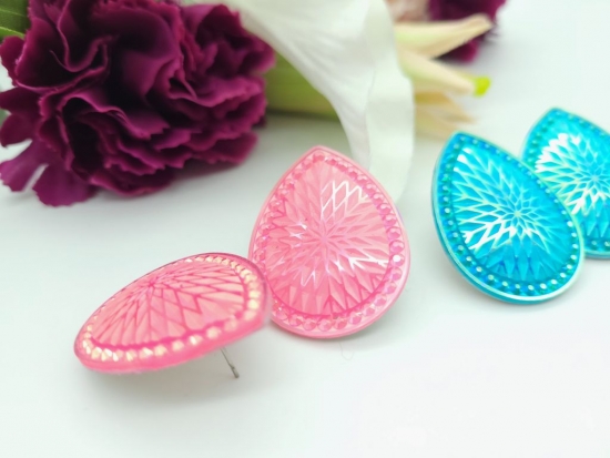 Preview: Glitzer Tropfen Ohrstecker